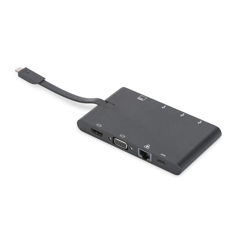 DIGITUS Digitus Uni Dock. Stat. 2xusb-c 2xvideo 2xusb3 Rj45 2x Cardread.