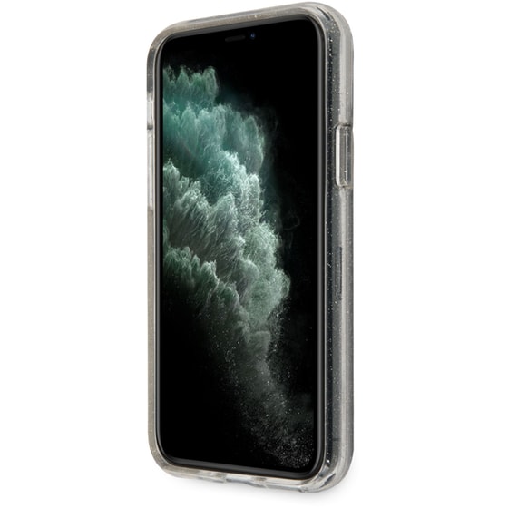 Θήκη Apple iPhone 11 Pro Max - Guess Glitter Collection - Clear/Glitter Silver image 4