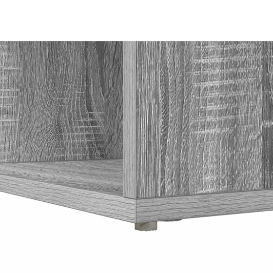 Γωνιακό Γραφείο VidaXL με Ράφι 101,5x149,5x149,5 cm - Γκρι Sonoma image 6