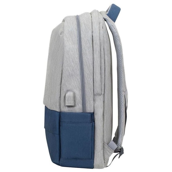 Τσάντα Backpack Rivacase Prater 17.3" Grey/Dark Blue image 1