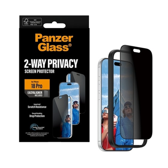 Προστατευτικό οθόνης Apple iPhone 18 Pro - PanzerGlass 2-Way Privacy Ultra-Wide Fit w. EasyAligner image 4