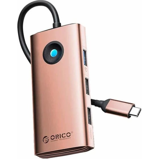 USB Hub Orico PW11-6PR-RG-EP USB-C με 3 θύρες - Ροζ image 0