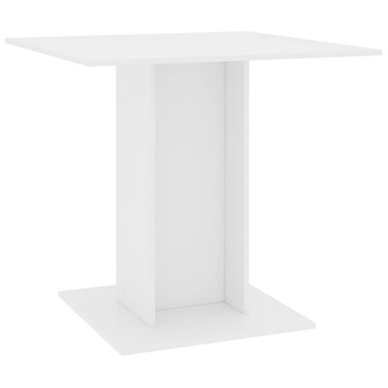 Vidaxl Τραπεζαρία Λευκή 80 X 80 X 75 Εκ. Από Μοριοσανίδα image 2