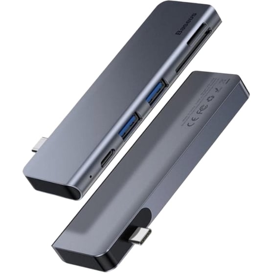 Baseus Harmonica Hub 3 Θυρών USB 3.0 με σύνδεση USB-C ΓκριΚωδικός: CAHUB-K0G image 0