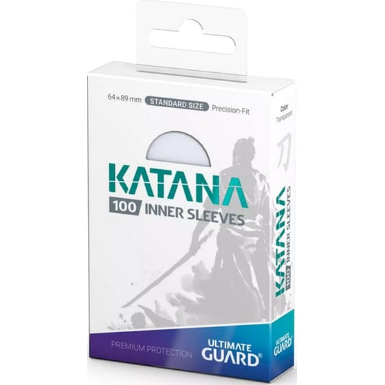 Ultimate Guard Katana Inner Sleeves Standard Size Transparent (100 Sleeves) image 1