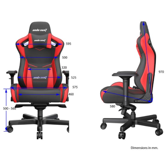 Καρέκλα Gaming Anda Seat AD12XL Kaiser II από Τεχνητό Δέρμα - Μαύρη/Κόκκινη image 5