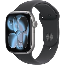 Apple Watch Series 11 GPS + Cellular 42mm Space Grey Aluminium Case with Black Sport Band - S/M