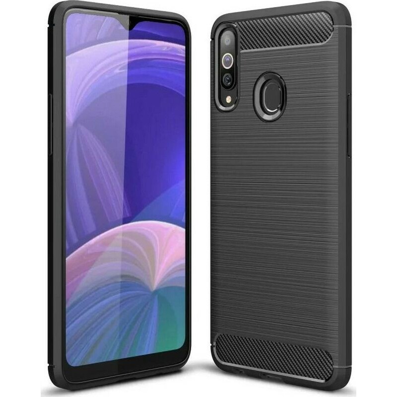 Θήκη Samsung Galaxy A20s - Ancus Carbon Series - Μαύρο