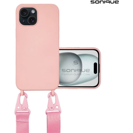 Θήκη Apple iPhone 15 - Sonique Carryhang Με Strap - Ροζ image 0