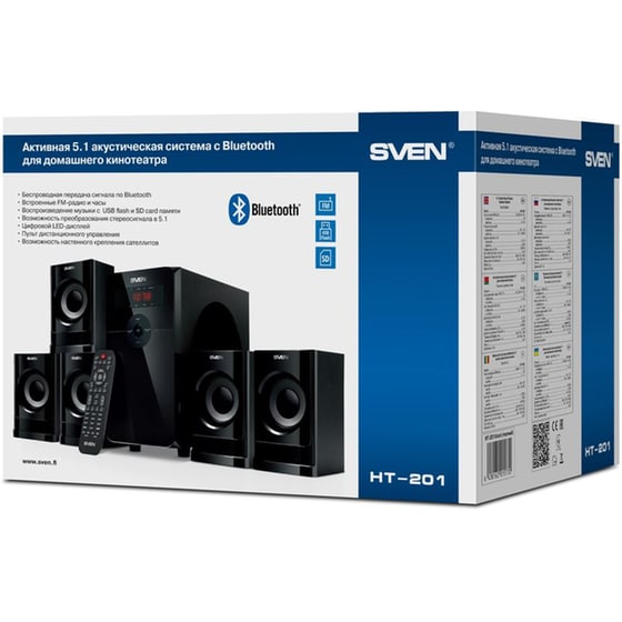 Ηχεία Υπολογιστή 5.1 SVEN HT-201 20W - Μαύρο image 6