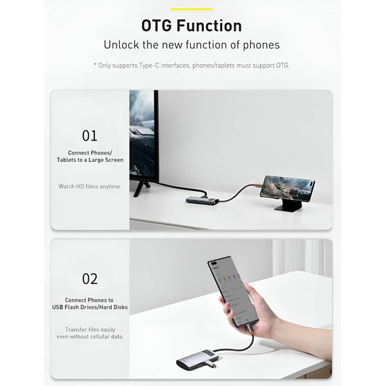Docking Station Baseus CAHUB-CY0G 4-Port USB 3.0 συμβατό με USB-C image 9
