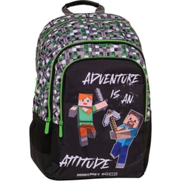 Τσάντα Πλάτης Graffiti Black & Δώρο Τσαντάκι Minecraft