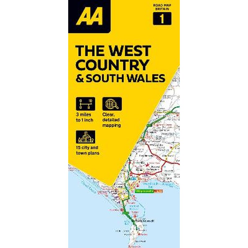 AA Road Map The West Country South Wales