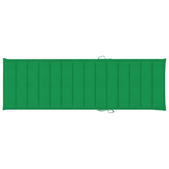 Ξαπλώστρα VidaXL από Μασίφ Ξύλο Ακακίας 200x68x30-86 cm - Γκρι/Πράσινη image 8