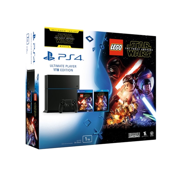 Sony PlayStation 4 - 1TB C Chassis & LEGO Star Wars: The Force Awakens & Star Wars: The Force Awakens Blu-Ray image 0