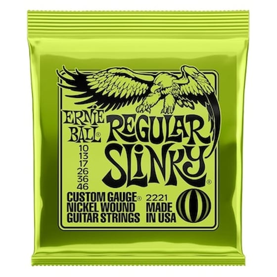 Σετ 6 Χορδές Ηλεκτρικής Κιθάρας Ernie Ball Regular Slinky 010-046 image 0