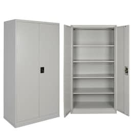 Ντουλάπα Steelen Δίφυλλη Μεταλλική 90x45x181 cm - Γκρι