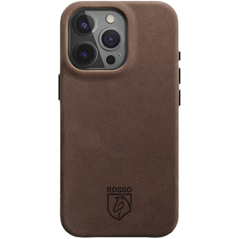 Θήκη Apple Iphone 16 Pro Max - Rosso Elite Back Cover Δερμάτινη Με Magsafe - Brown (8719246454257)