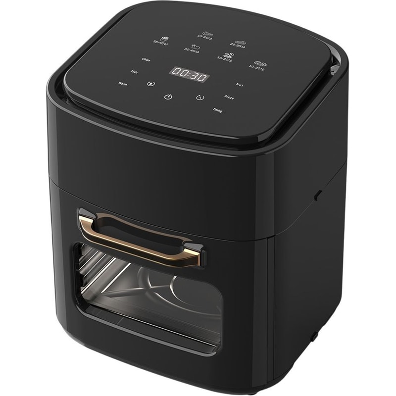 CHEFFINGER CHEFFLINGER CF-AFRY12 1400 W με Πόρτα 12 L Μαύρη Φριτέζα Αέρος