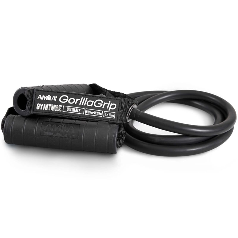 AMILA Λάστιχο Γυμναστικής Amila Gymtube Gorilla Grip Πολύ Σκληρό - Μαύρο