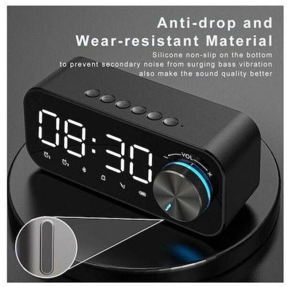 Ψηφιακό Ρολόι Επιτραπέζιο Andowl Q-YX126 - Μαύρο image 4