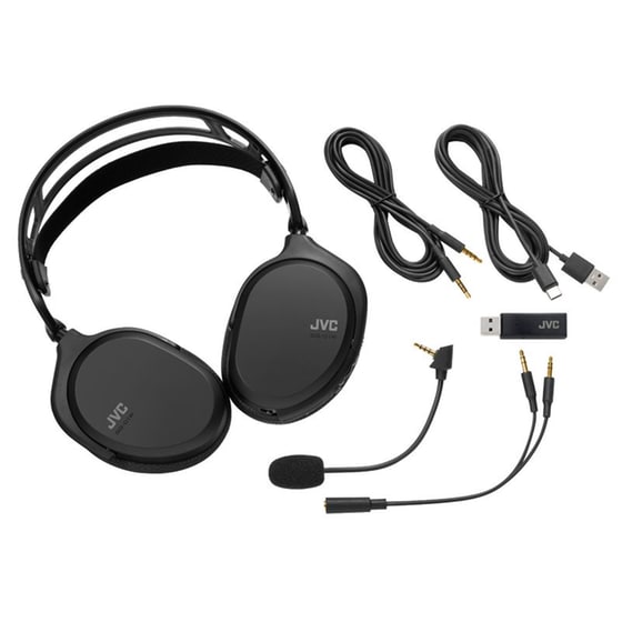JVC GG-01W Gaming Ασύρματα Ακουστικά 2.4 GHz - Μαύρα image 4