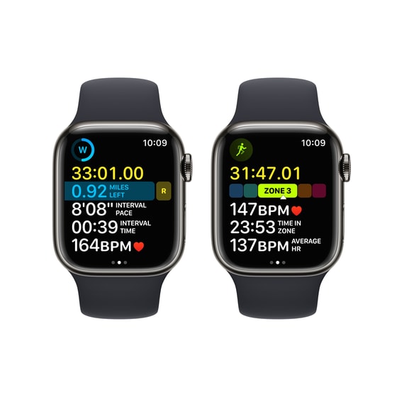 Apple Watch Series 8 Cellular 41mm Graphite Titanium Case with Midnight Sport Band - Regular image 6