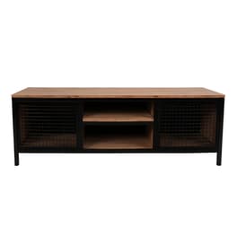 Έπιπλο Τηλεόρασης Vent Pine από Μοριοσανίδα 150x40x47cm - Μαύρο/Καφέ