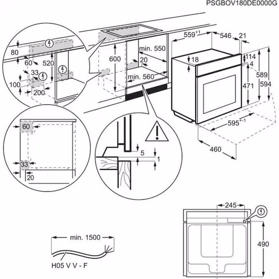 AEG IKE64450XB & BSK999330M 70 Lt Inox Eντοιχιζόμενο Σετ Φούρνος και Εστία image 9