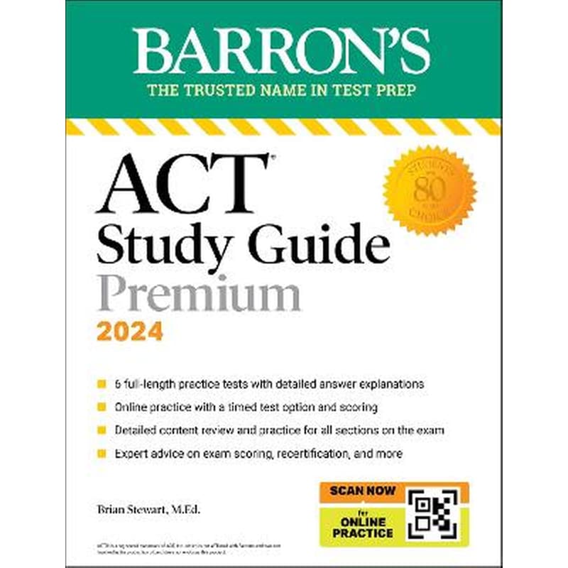 ACT Study Guide Premium Prep, 2024: 6 Practice Tests + Comprehensive Review + Online Practice