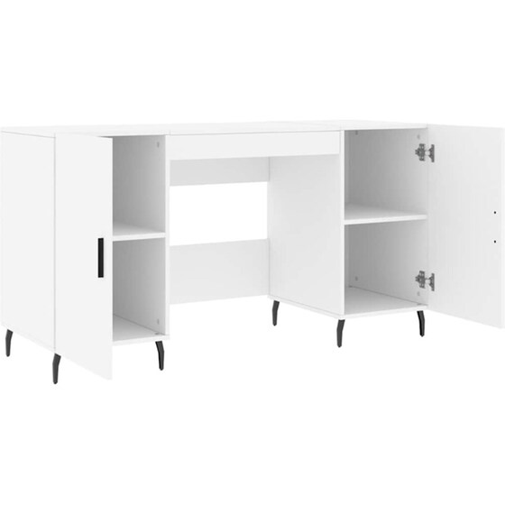 Γραφείο VidaXL από Επεξεργασμένο Ξύλο 140x50x75 cm - Λευκό image 4