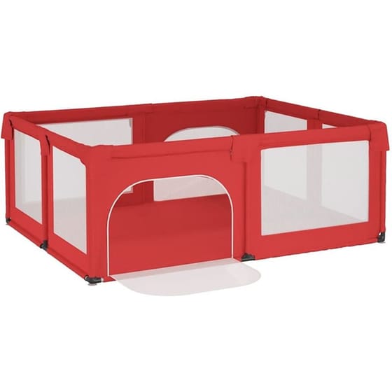 Παρκοκρέβατο VidaXL με Στρώμα Κόκκινο image 1