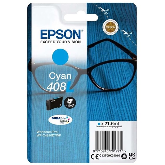 Epson 408 L Κυανό Μελάνι Εκτυπωτή C13T09K24010 image 0