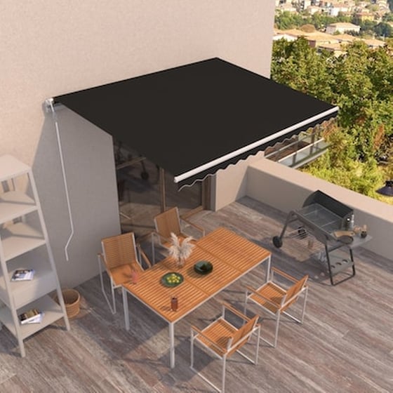 Τέντα Vidaxl Συρόμενη Αυτόματη 450x350cm - Ανθρακί image 1