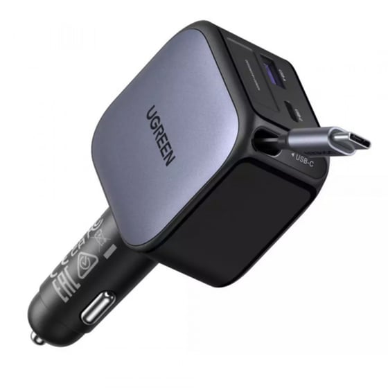 Φορτιστής Αυτοκινήτου Ugreen EC603 90W USB-C 60W - Γκρί image 0