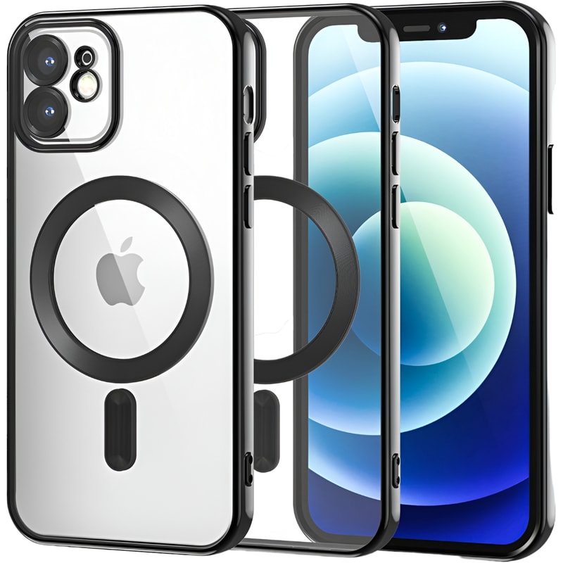 Θήκη Apple iPhone 12 - Tech-Protect MagShine MagSafe με πλαίσιο κάμερας - Black