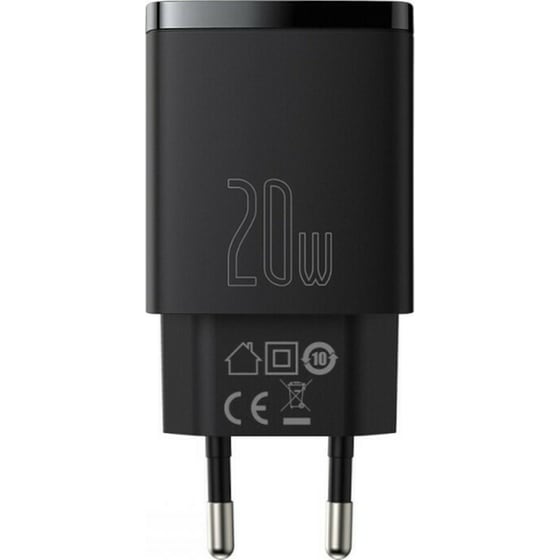 Φορτιστής Πρίζας Baseus CCXJ-B01 2port Usb-C,Usb 20W - Black image 3