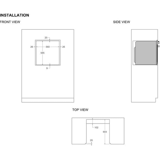 BERTAZZONI FMOD6117CTN3 76 Lt Μαύρο Εντοιχιζόμενος Φούρνος Άνω Πάγκου image 1