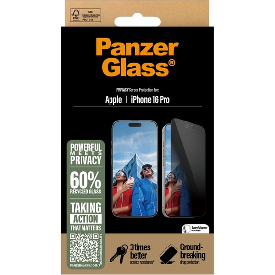 Προστατευτικό οθόνης Apple iPhone 16 Pro - PanzerGlass Privacy Screen Protection image 3