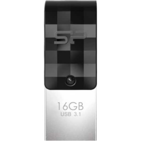 Silicon Power Mobile C31 16GB USB 3.1 Stick με σύνδεση USB-A & USB-C Γκρι image 2