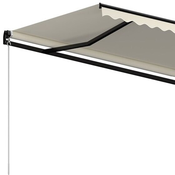 Τέντα Vidaxl Συρόμενη Χειροκίνητη με LED 350x250cm - Κρεμ image 4