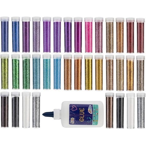 Σετ Χειροτεχνίας Με Glitter 36 Τμχ Grafix image 1
