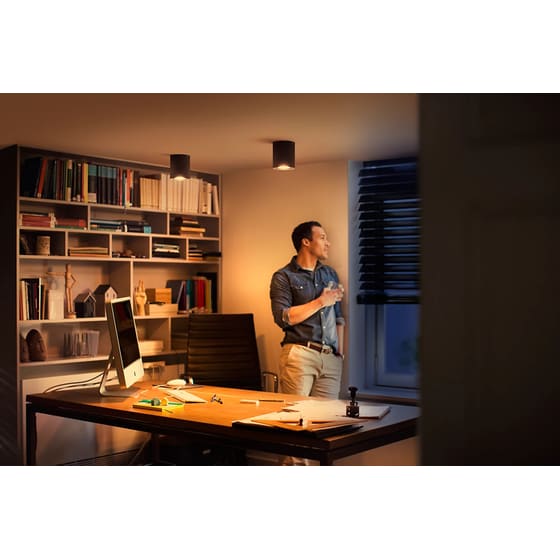 Έξυπνο Φωτιστικό Philips Hue White Αmbiance Pillar 5W - Μαύρο image 2