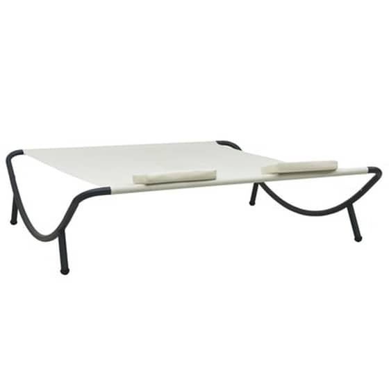 Ξαπλώστρα/ Κρεβάτι VidaXL Διπλή από Ατσάλι 200x173x45 cm - Κρεμ image 4
