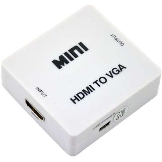 Αντάπτορας Powertech HDMI σε VGA / 3.5mm Audio - Λευκό image 0