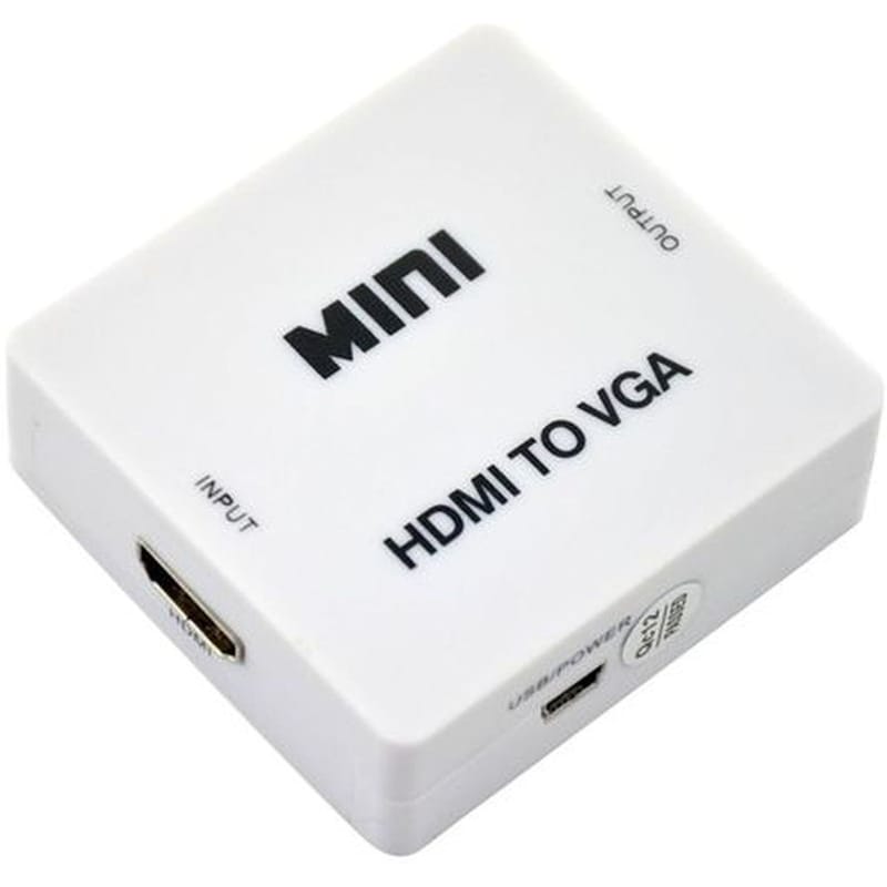 Αντάπτορας Powertech HDMI σε VGA / 3.5mm Audio - Λευκό