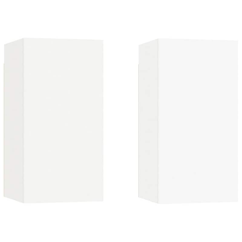 Έπιπλα Τηλεόρασης VidaXL από Μοριοσανίδα 2 τμχ 30.5x30x60cm - Λευκό