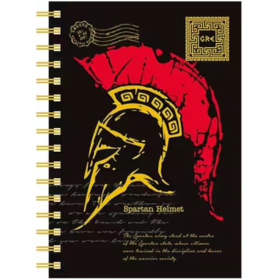 Τετράδιο Σπιράλ A.T.P Α5 Με Χρυσοτυπία Περικεφαλαία (1 Τεμάχιο) image 0