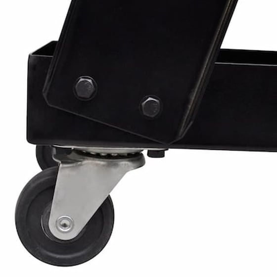 Vidaxl Καλάθι Συγκόλλησης Μαύρο Τροχήλατο Με 3 Ράφια image 2