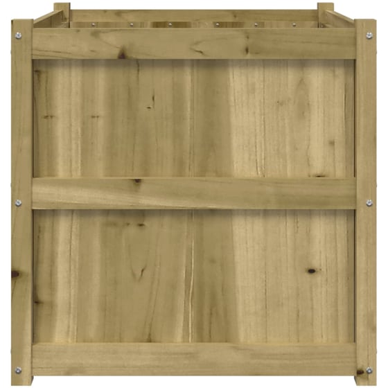 Ζαρντινιέρα VidaXL από Μασίφ Ξύλο Πεύκου 70x70cm - Καφέ image 4